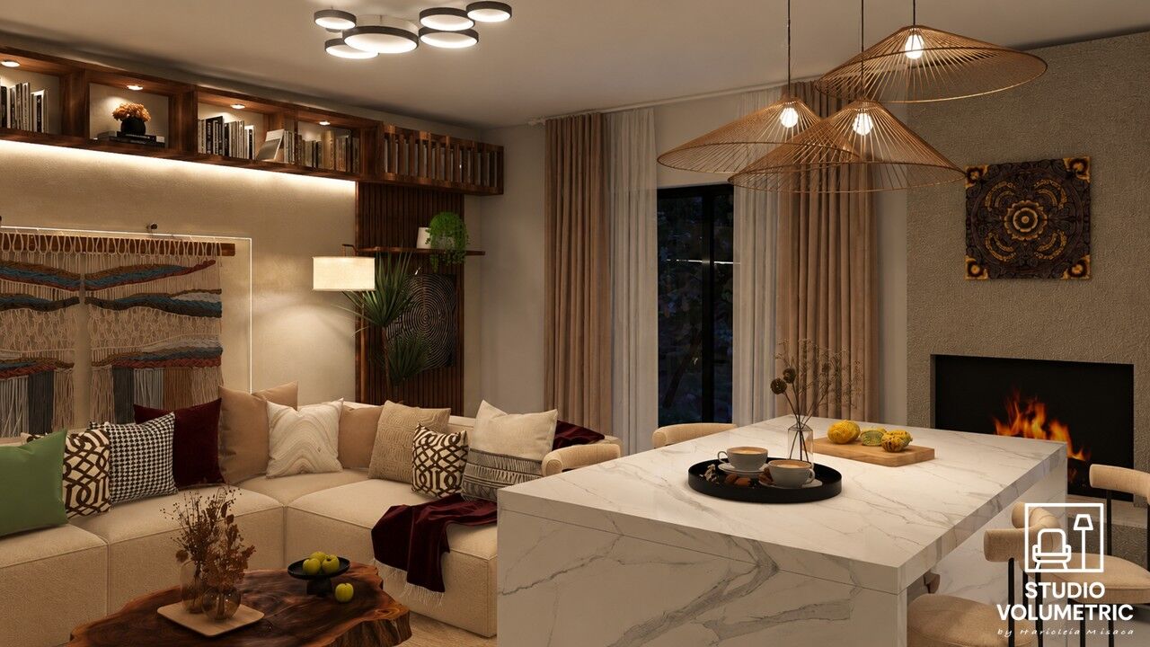 Boho Harmony & Gallery Hall — fotografie design interior Studio Volumetric, imaginea 14 din 18
